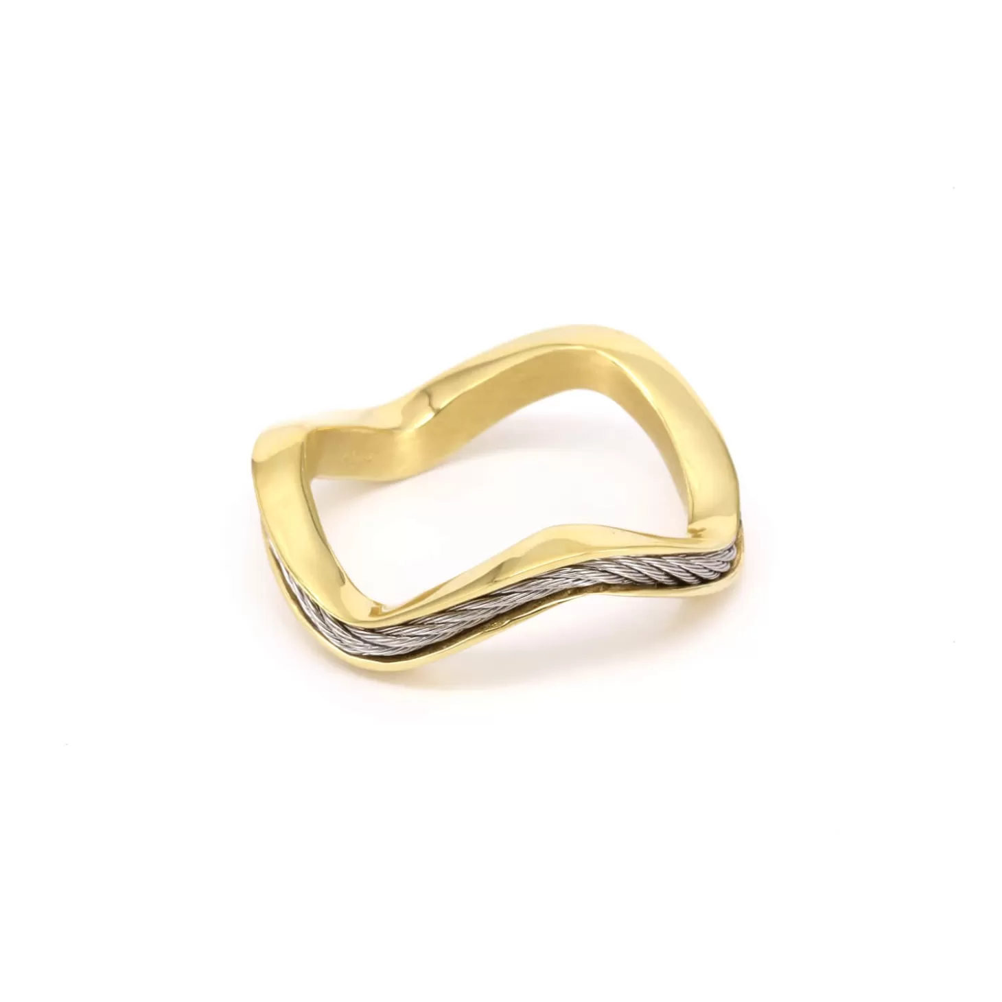 Charriol Rings<Forever™ Wave Ring Steel