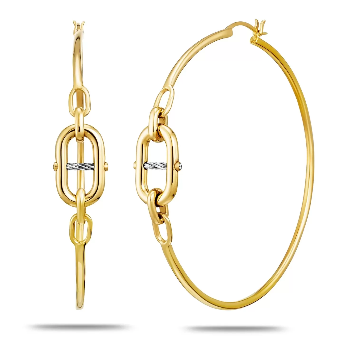 Charriol Earrings<St. Tropez® Mariner Link Hoop Earrings