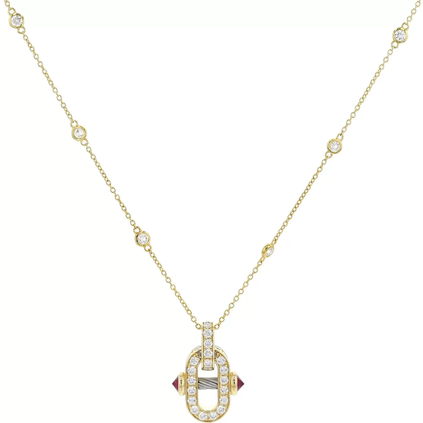 Charriol Necklaces | Necklaces<St Tropez® Mariner Necklace 18KT Rubis Steel