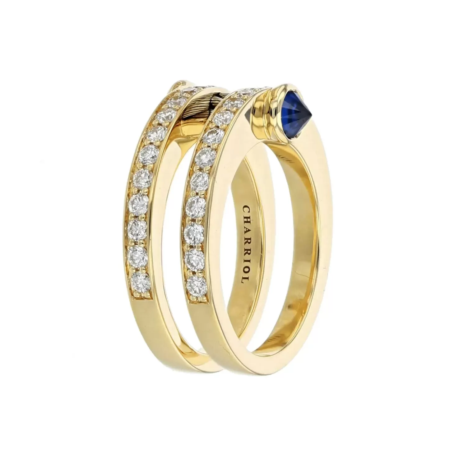 Charriol Rings | Rings<St Tropez® Mariner Ring 18KT Sapphires Steel