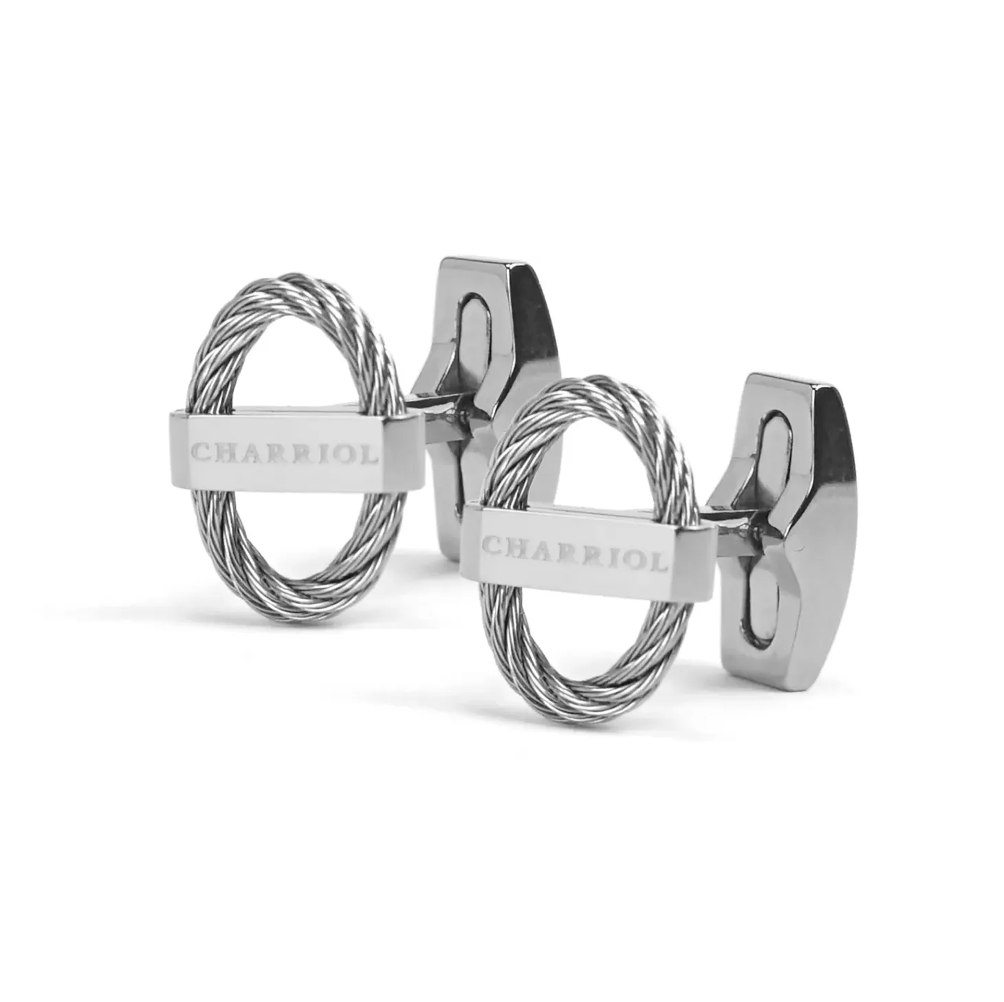 Charriol Cufflinks<St-Tropez Cufflinks | Steel | Black